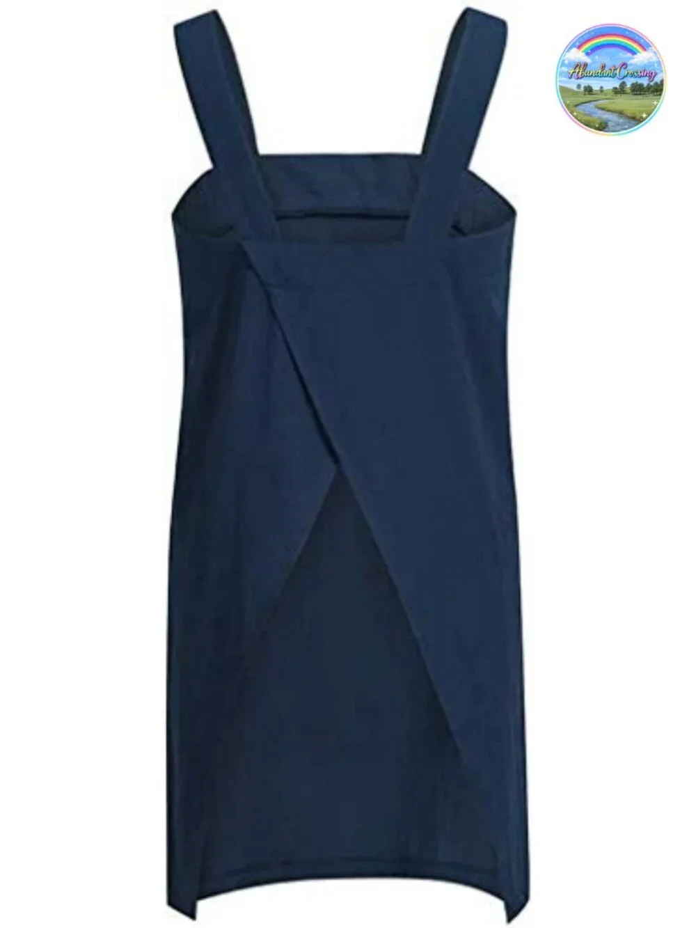 Cotton Linen Cross Back Apron with Pockets Pinafore Dress for Baking Cooking